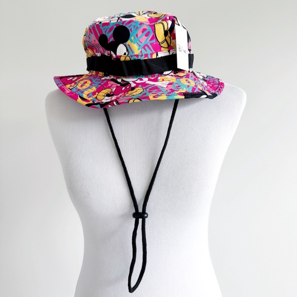 Neff Disney Boonie Bucket Hat Mickey Mouse Mens Womens Unisex Pink Yellow Blue - Picture 1 of 8